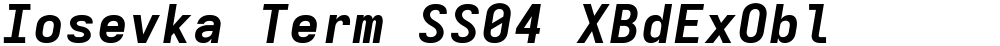 Iosevka Term SS04 XBdExObl