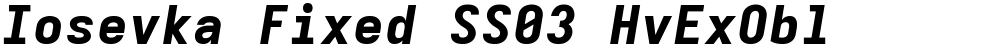 Iosevka Fixed SS03 HvExObl