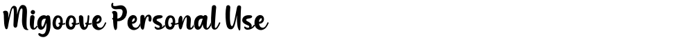Migoove Personal Use