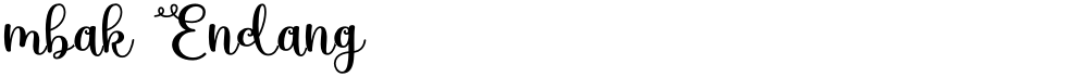 mbak Endang