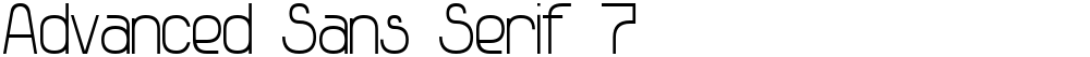 Advanced Sans Serif 7
