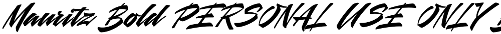 Mauritz Bold PERSONAL USE ONLY Bd