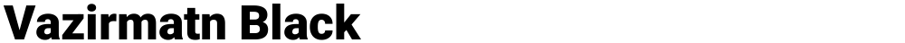 Vazirmatn Black