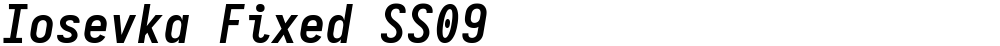 Iosevka Fixed SS09
