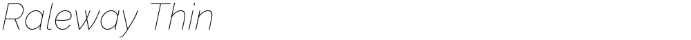 Raleway Thin