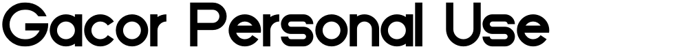 Gacor Personal Use