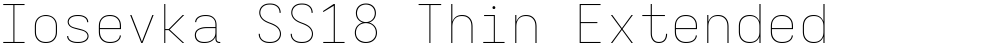 Iosevka SS18 Thin Extended
