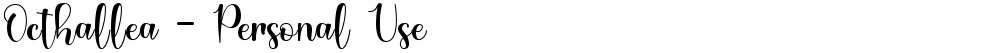 Octhallea - Personal Use