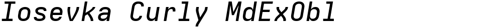 Iosevka Curly MdExObl