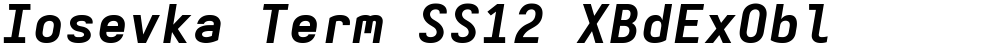 Iosevka Term SS12 XBdExObl