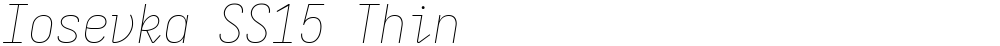 Iosevka SS15 Thin
