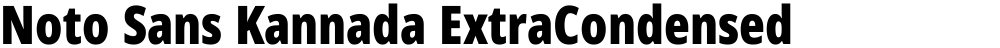 Noto Sans Kannada ExtraCondensed Black