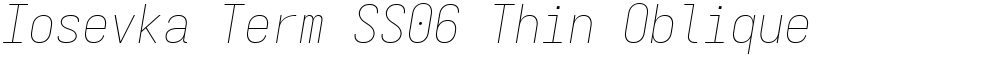 Iosevka Term SS06 Thin Oblique