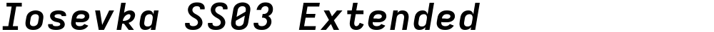 Iosevka SS03 Extended