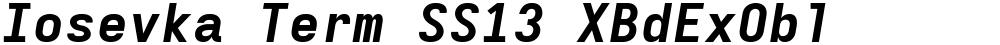Iosevka Term SS13 XBdExObl