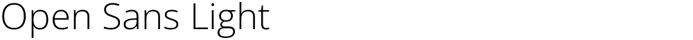 Open Sans Light