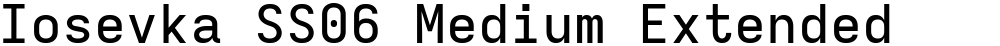 Iosevka SS06 Medium Extended