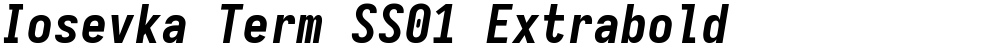 Iosevka Term SS01 Extrabold
