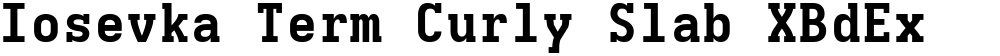 Iosevka Term Curly Slab XBdEx