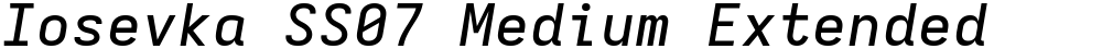 Iosevka SS07 Medium Extended