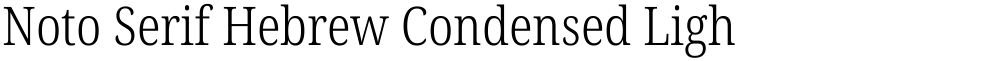Noto Serif Hebrew Condensed Light