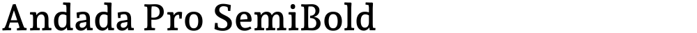 Andada Pro SemiBold