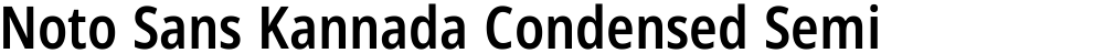 Noto Sans Kannada Condensed SemiBold