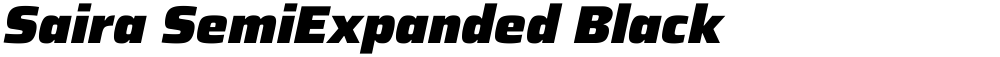 Saira SemiExpanded Black