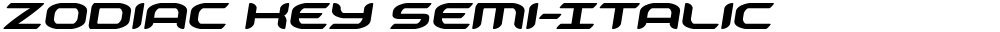 Zodiac Key Semi-Italic