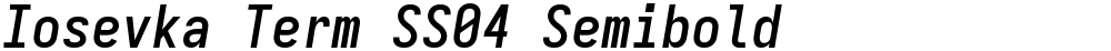 Iosevka Term SS04 Semibold