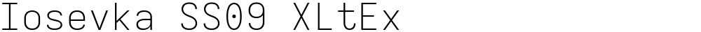 Iosevka SS09 XLtEx
