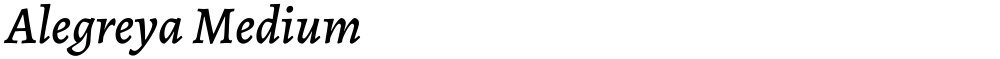 Alegreya Medium