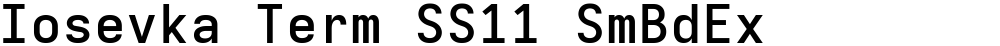 Iosevka Term SS11 SmBdEx