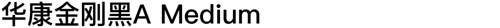 华康金刚黑A Medium