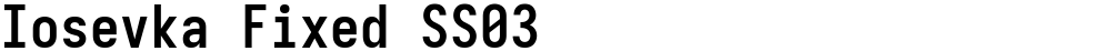 Iosevka Fixed SS03