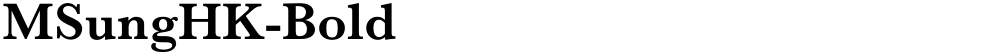 MSungHK-Bold