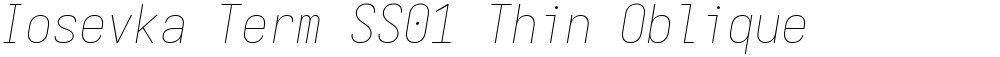 Iosevka Term SS01 Thin Oblique