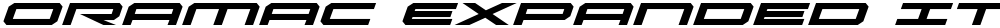 Oramac Expanded Italic