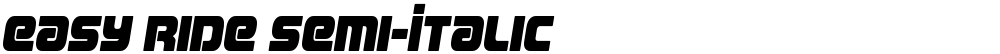 Easy Ride Semi-Italic