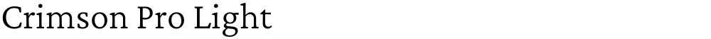 Crimson Pro Light