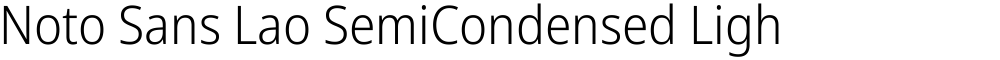 Noto Sans Lao SemiCondensed Light