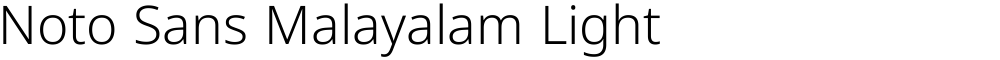 Noto Sans Malayalam Light
