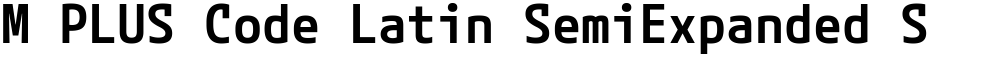 M PLUS Code Latin SemiExpanded SemiBold