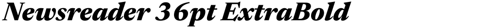 Newsreader 36pt ExtraBold