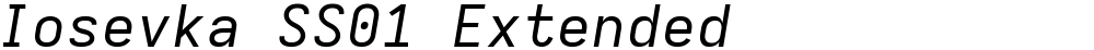Iosevka SS01 Extended