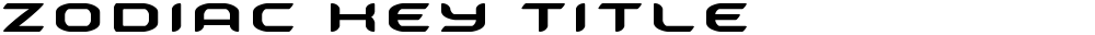 Zodiac Key Title