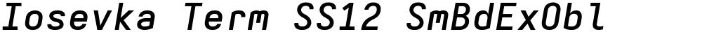 Iosevka Term SS12 SmBdExObl
