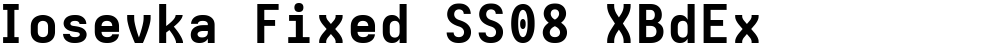 Iosevka Fixed SS08 XBdEx