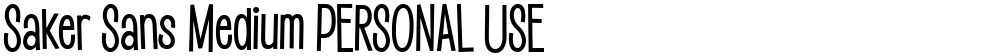 Saker Sans Medium PERSONAL USE
