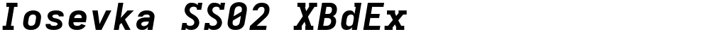 Iosevka SS02 XBdEx